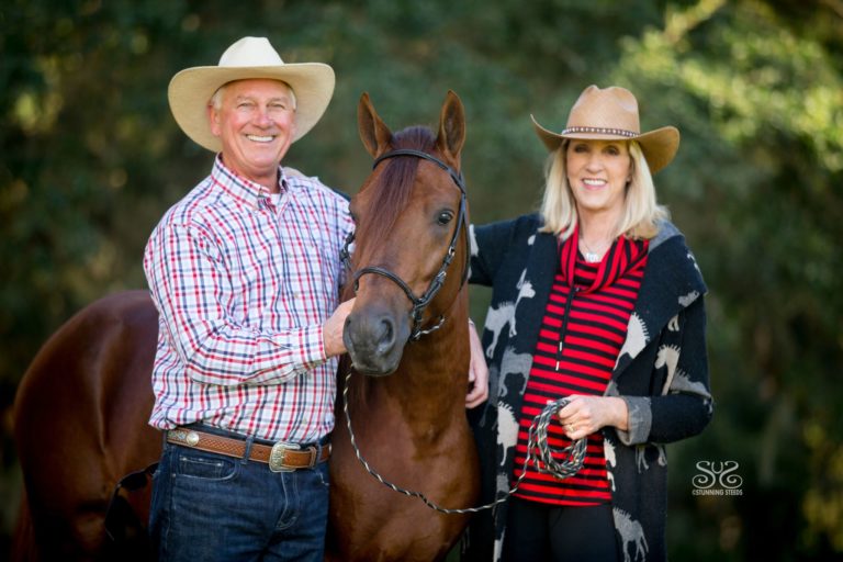 Jim and Suzanne Cantrell with Espejismo de FH, Photo Credit Stunning Steeds Photography