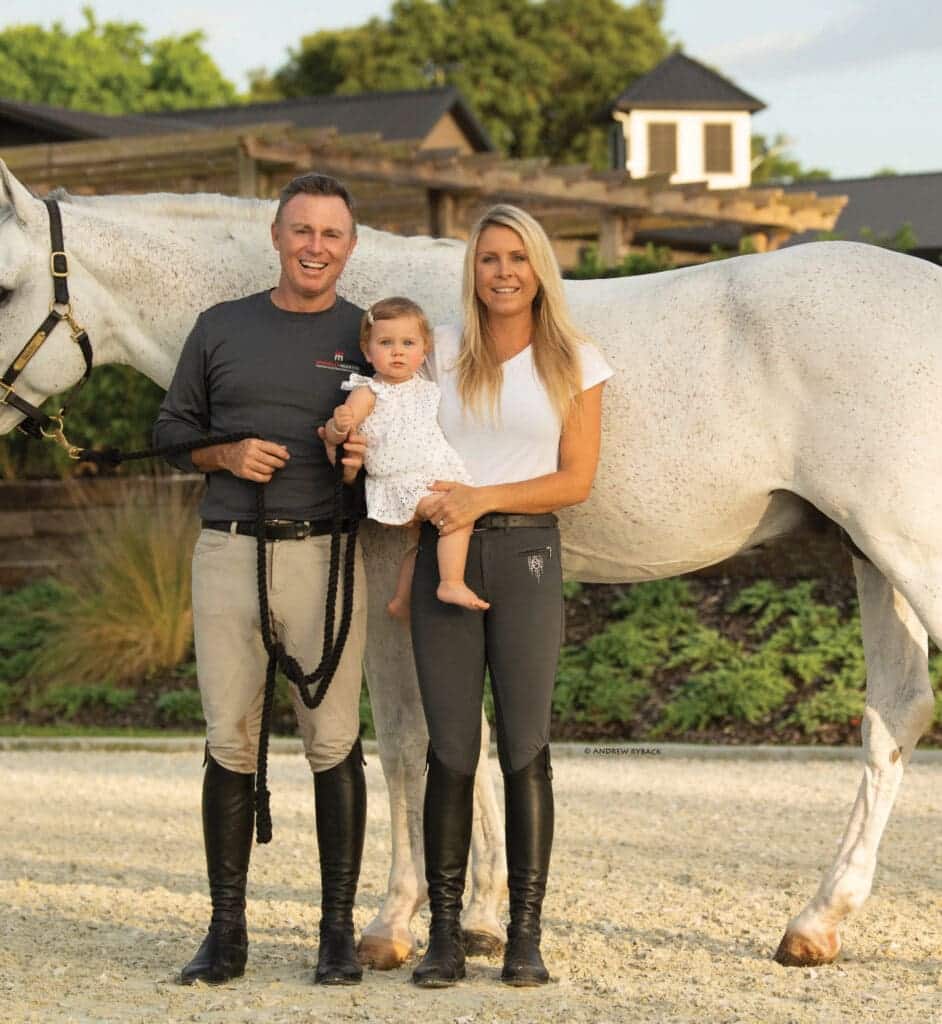 Sharn Wordley, Lauren Balcomb and their daughter Poppy