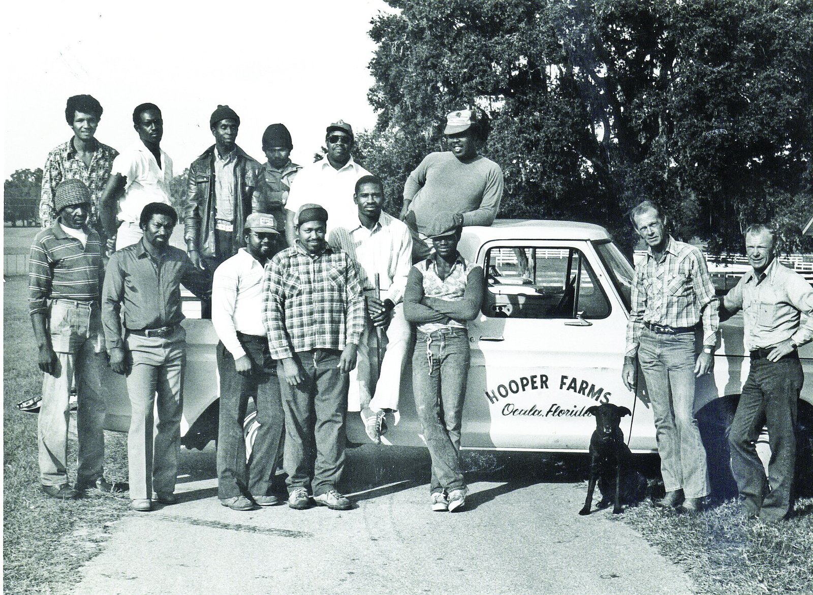 The Alabama Gang with a Hooper Farms truck