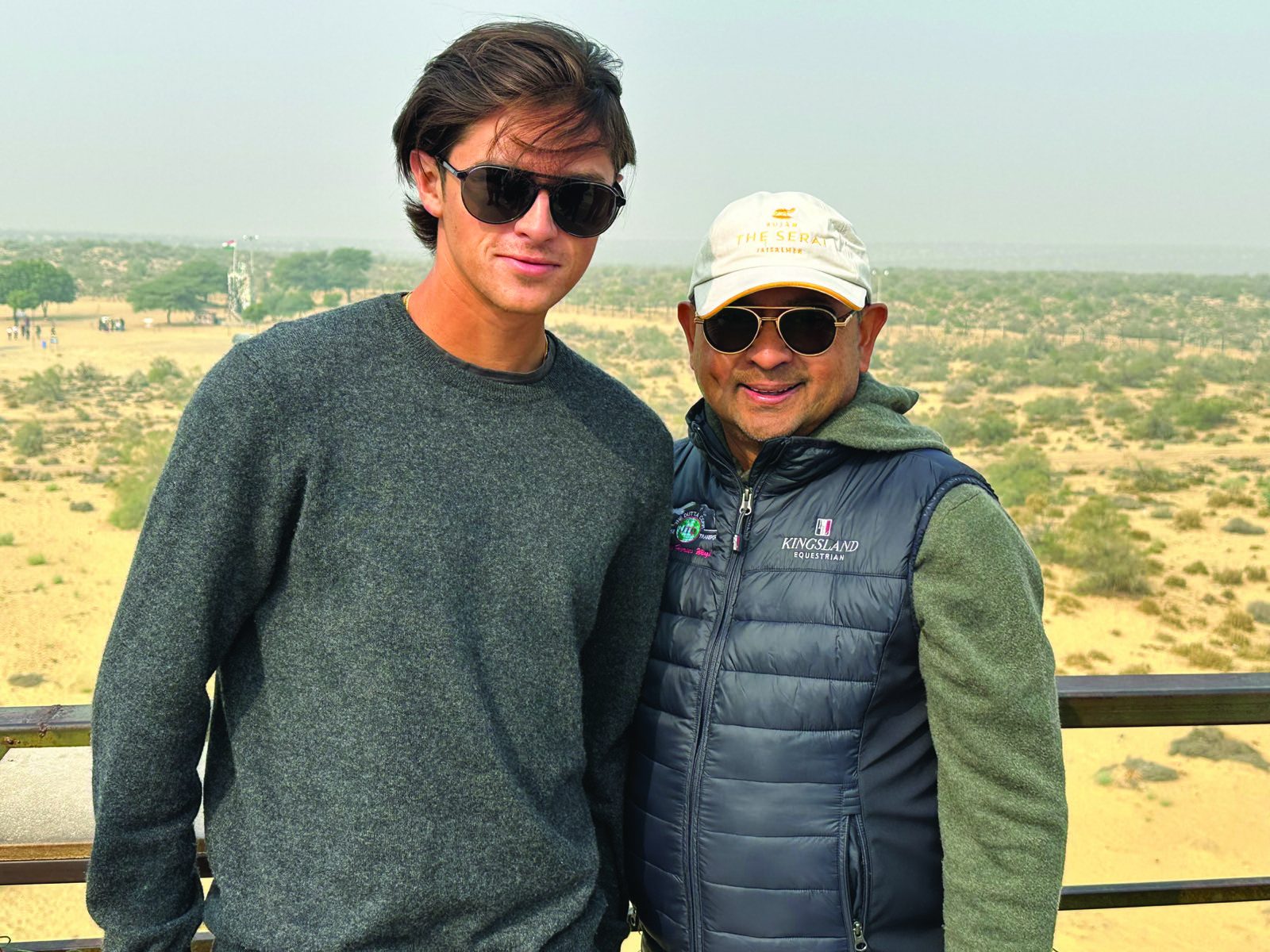 Timmy Dutta and Tim Dutta at an equestrian destination