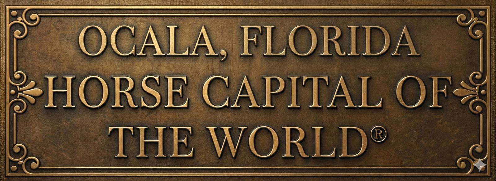 Ocala, Florida — Horse Capital of the World plaque